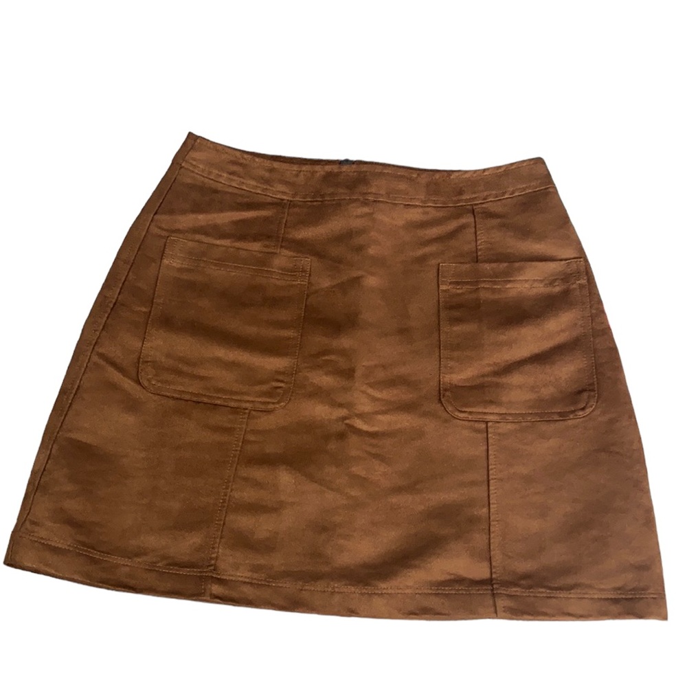 Old Navy Suede Brown Mini Skirt size 4